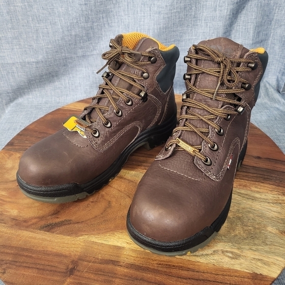 Timberland PRO Titan 6" Alloy Toe Waterproof Work Boot Brown Women's 8.0/8.5 - Picture 16 of 16